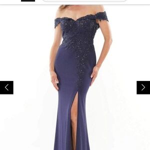 Rina Di Montella Embroidered Mother of the Bride Gown